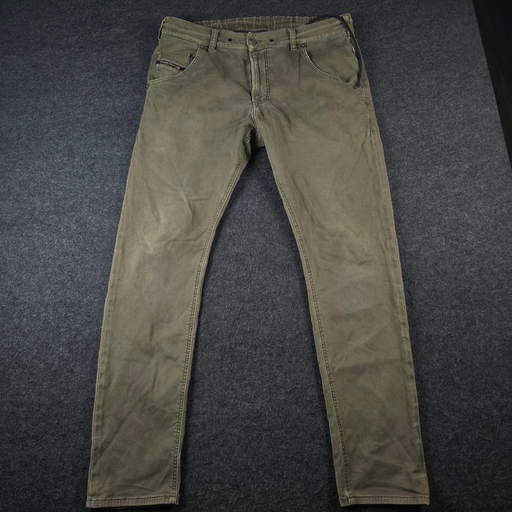 Diesel Krooley-E-NE JoggJeans Khaki Slim Tapered Pants Mens 32 (Fits 36x31)